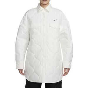 NWT NIKE Size S White Quilted Trench Jacket Coat Gorpcore Outdoor New Fisherman